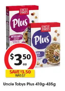 Coles Uncle Tobys Plus offer