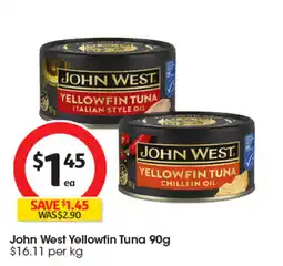 Coles John West Yellowfin Tuna offer