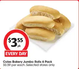 Coles Coles Bakery Jumbo Rolls offer