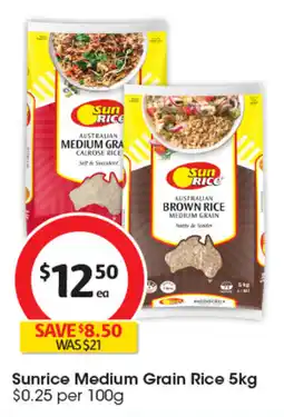 Coles Sunrice Medium Grain Rice offer