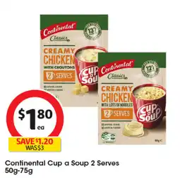 Coles Continental Cup a Soup 2 Serves offer