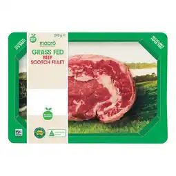 Woolworths macro Australian Grass Fed Beef Scotch Fillet – From the Meat Dept offer