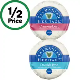 Woolworths Tasmanian Heritage Brie or Camembert 200g – From the Deli offer