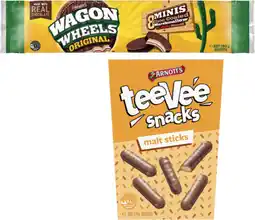 Coles Arnott's TeeVee Snacks or Wagon Wheel Biscuits 175g-190g offer