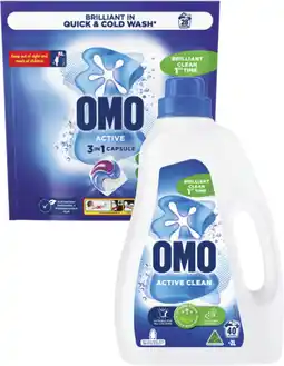 Coles Omo Laundry Liquid 2 Litre or Capsules 28 Pack offer