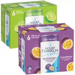 Woolworths Mount Franklin Lightly Sparkling Water offer