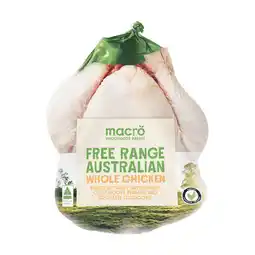 Woolworths macro Free Range Australian Fresh Whole Plain RSPCA Approved Chicken offer