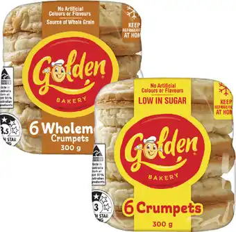 Coles Golden Crumpet Rounds 300g offer