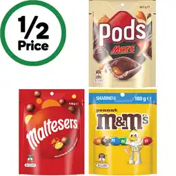 Woolworths Mars Maltesers, M&M’s or Pods 120-180g offer