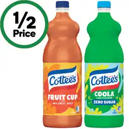 Woolworths Cottee’s Cordial offer