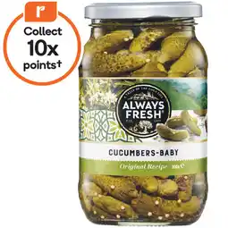 Woolworths Always Fresh Baby Cucumbers offer