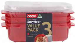 Coles Décor Microsafe Easy Heat Containers 900mL offer