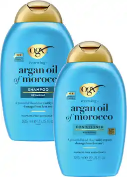Coles Ogx Argan Oil of Morocco Shampoo or Conditioner 385mL offer