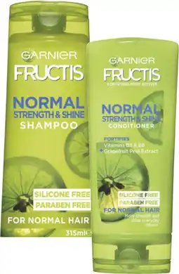 Coles Garnier Fructis Shampoo or Conditioner 315mL offer