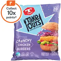 Woolworths Tegel Take Outs Extra Crunchy Chicken Burgers offer