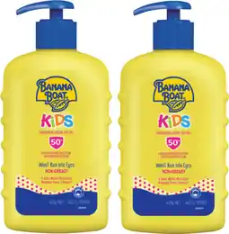 Coles Banana Boat Kids Sunscreen SPF50+ offer