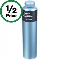 Woolworths Sistema Stainless Steel Water Bottle – Assorted offer