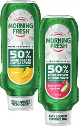 Coles Morning Fresh Easy Squeeze Dishwashing Liquid-600mL offer