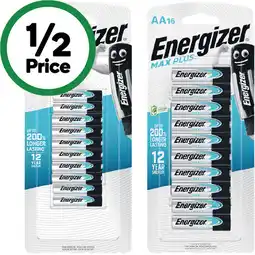 Woolworths Energizer Max Plus Batteries AA or AAA Pk 16 offer