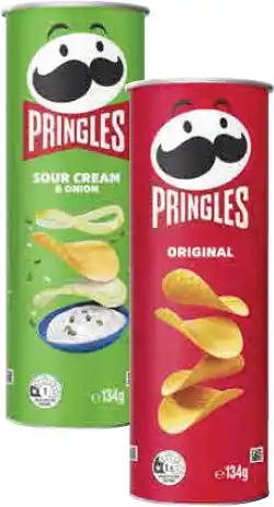 Coles Pringles Potato Crisps-134g offer