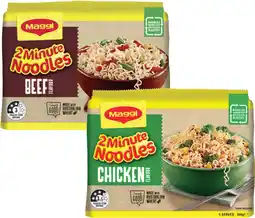 Coles Maggi 2 Minute Instant Noodles 345g-380g offer
