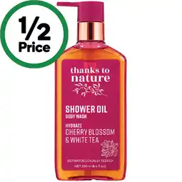Woolworths Thanks To Nature Shower Oil Body Wash offer