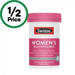 Woolworths Swisse Ultivite Women's Multivitamin Tablets offer
