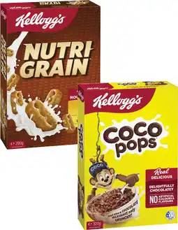 Coles Kellogg's Nutri Grain 290g or Coco Pops 320g offer