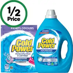 Woolworths Cold Power Laundry Liquid 2 Litre, Powder 2 kg or Capsules Pk 29 offer