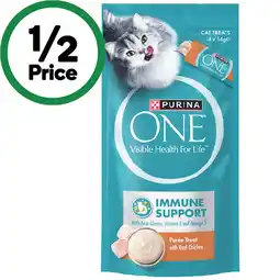 Woolworths Purina One Purée Cat Treat offer