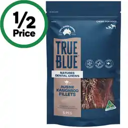 Woolworths True Blue Dog Treats 60-100g or Pk 3-7 offer