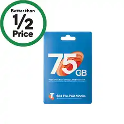 Woolworths Telstra $54 Starter Pack¥ offer