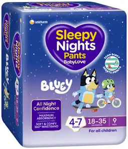 Coles BabyLove Sleepy Nights Pants-12 Pack offer