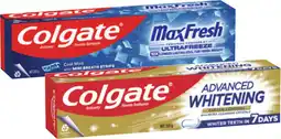 Coles Colgate Advanced Whitening & Tartar or Max Fresh Toothpaste 200g offer