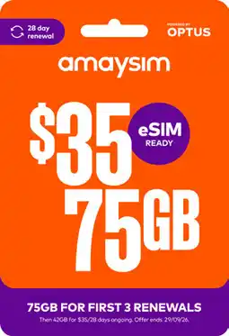 Coles amaysim $35 Starter Pack offer