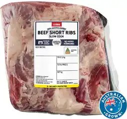 Coles Coles Australian No Added Hormones Beef Slow Cook Short Ribs offer