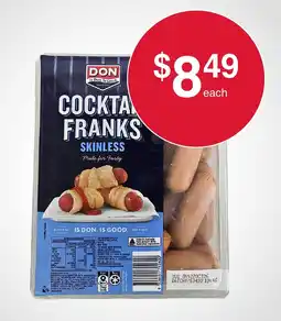 Australian Butchers Store Don Cocktail Franks Skinless offer
