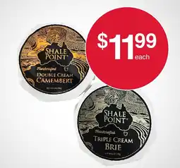 Australian Butchers Store Shale Point Handcrafted Double Cream Camembert offer