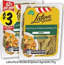 Not Quite Right Latina Fresh Ricotta & Spinach Agnolotti offer