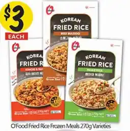 Not Quite Right O'Food Fried Rice Frozen Meals 270g Varieties offer