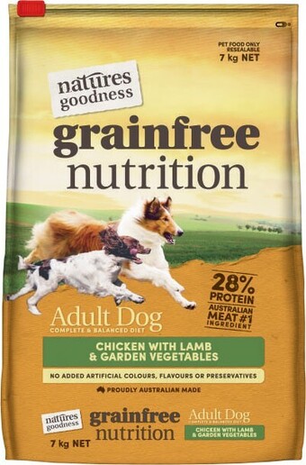 Coles Natures Goodness Grainfree Dry Dog Food 7kg offer