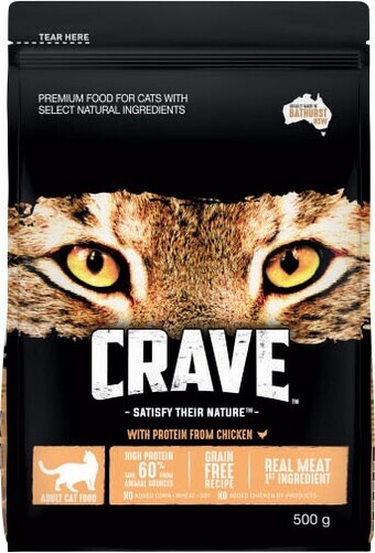 Coles Crave Dry Cat Food 500g offer