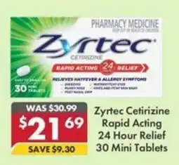 Pharmacy4Less Zyrtec Cetirizine Rapid Acting offer