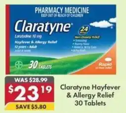 Pharmacy4Less Claratyne Hayfever & Allergy Relief offer