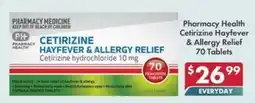 Pharmacy4Less Pharmacy Health Cetirizine Hayfever & Allergy Relief offer