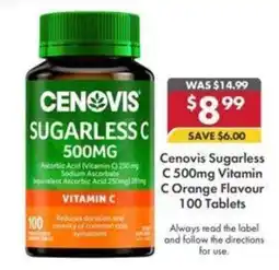 Pharmacy4Less Cenovis Sugarless C 500mg Vitamin C offer