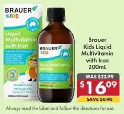Pharmacy4Less Brauer Kids Liquid Multivitamin with Iron offer