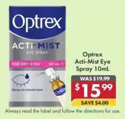 Pharmacy4Less Optrex Acti-Mist Eye Spray offer