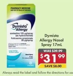 Pharmacy4Less Dymista Allergy Nasal Spray offer