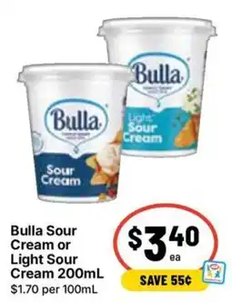 Ritchies Bulla Sour Cream or Light Sour Cream offer